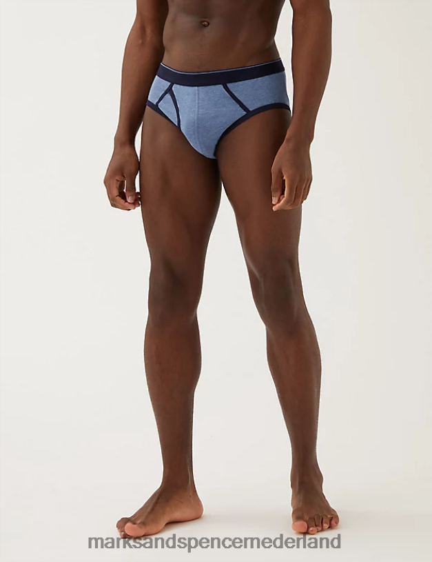 Marks & Spencer Heren Cool & Fresh slipje van 5 katoenen stretch denimmix kleding N8VZP7221