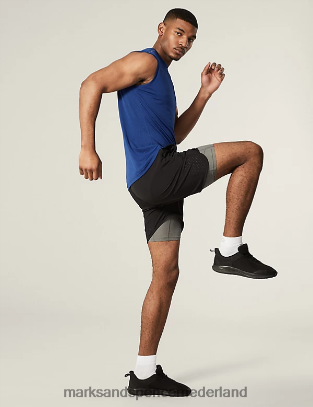 Marks & Spencer Heren sneldrogende trainingstop kobalt kleding N8VZP6131