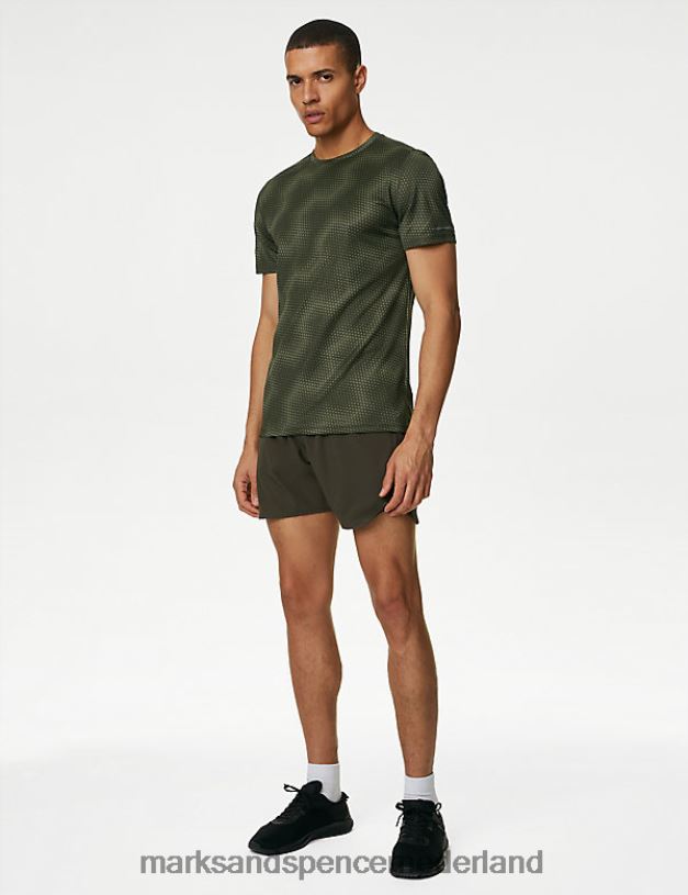 Marks & Spencer Heren bedrukt trainingsshirt khaki kleding N8VZP6711