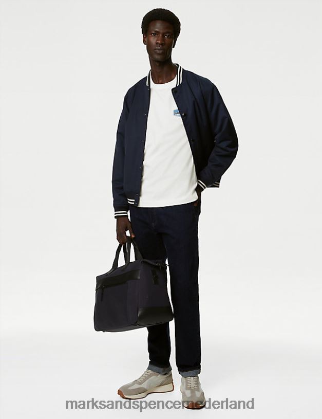 Marks & Spencer Heren berg grafisch T-shirt van puur katoen ivoor kleding N8VZP5000