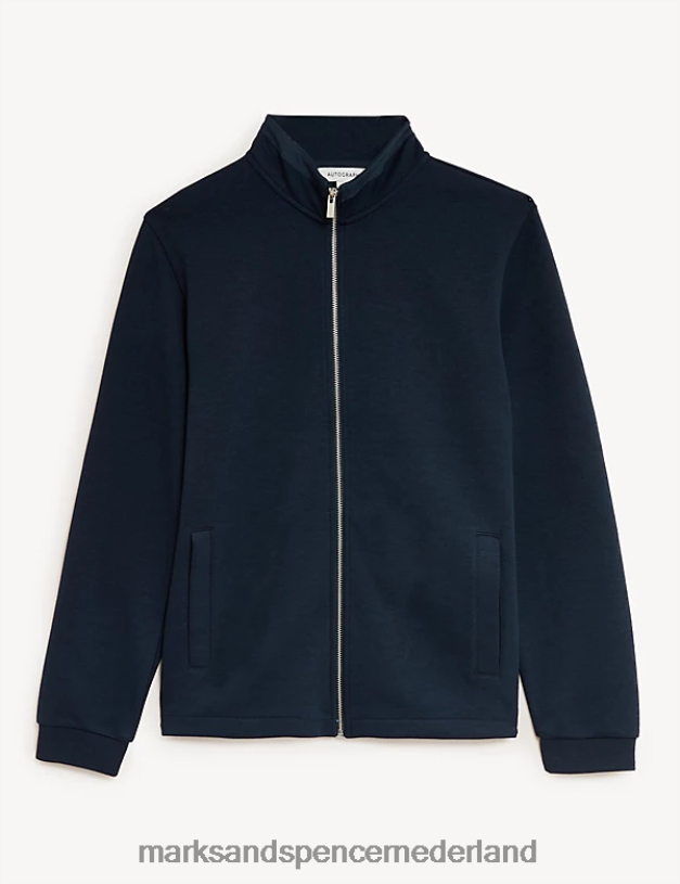 Marks & Spencer Heren sweatshirt van katoenmix donker marine kleding N8VZP7112