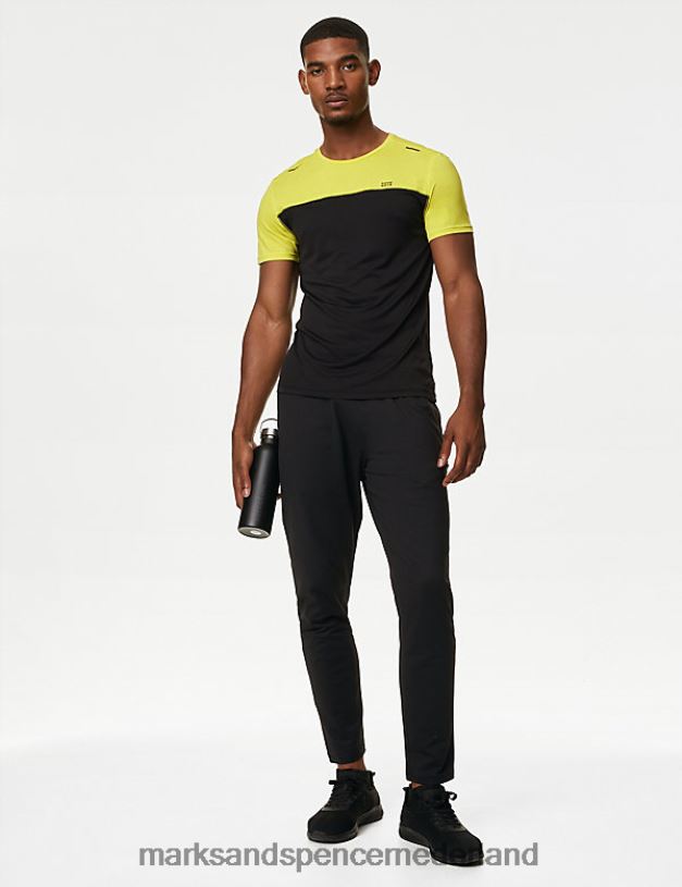 Marks & Spencer Heren trainingsshirt met kleurblokken zwarte mix kleding N8VZP6440