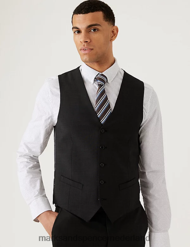 Marks & Spencer Heren het ultieme vest houtskool kleding N8VZP7086