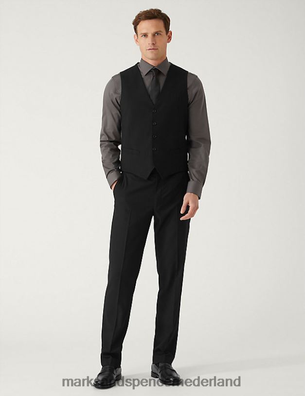 Marks & Spencer Heren machinewasbaar vest zwart kleding N8VZP6657