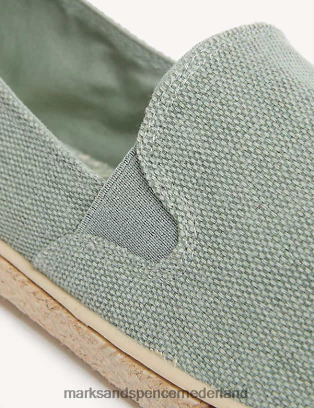 Marks & Spencer Heren Instapespadrilles van canvas met frisse voeten groente schoenen N8VZP5812