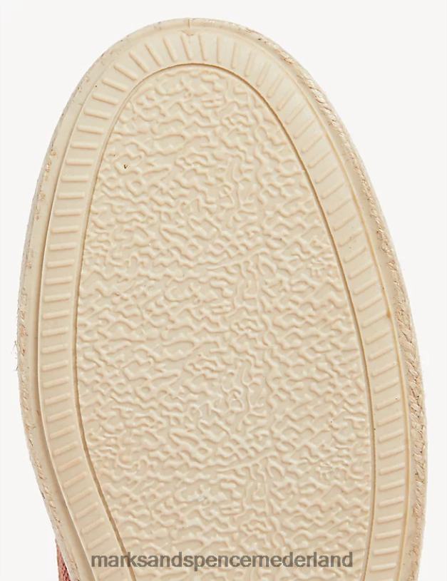 Marks & Spencer Heren Instapespadrilles van canvas met frisse voeten oranje schoenen N8VZP5811