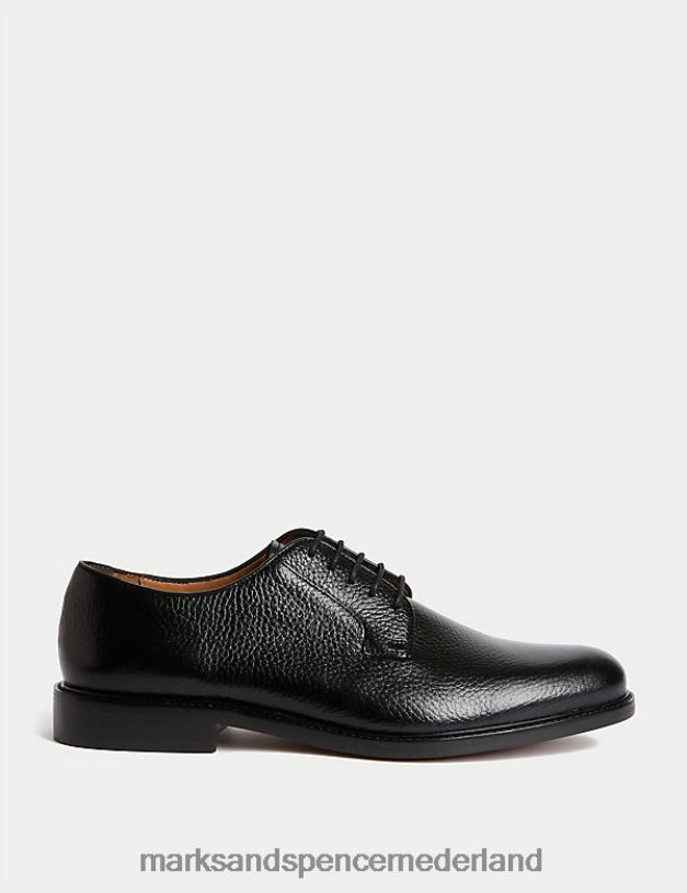 Marks & Spencer Heren leren derbyschoenen zwart schoenen N8VZP5769