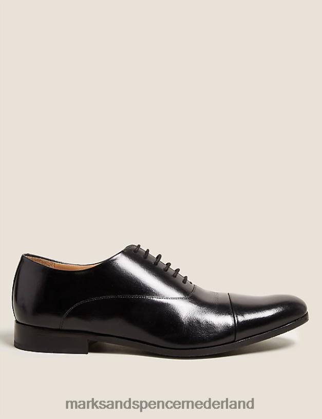 Marks & Spencer Heren leren oxfordschoenen zwart schoenen N8VZP7136