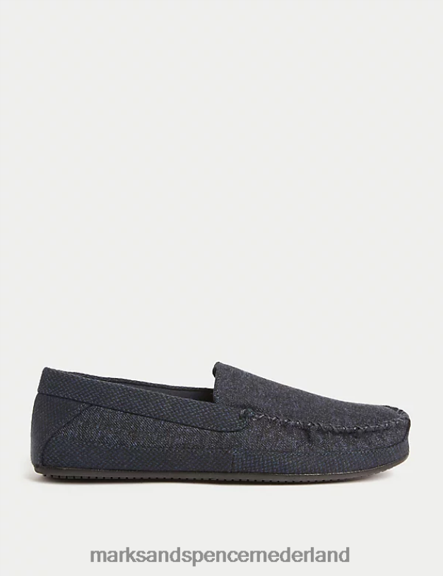 Marks & Spencer Heren mocassin pantoffels marine schoenen N8VZP6196