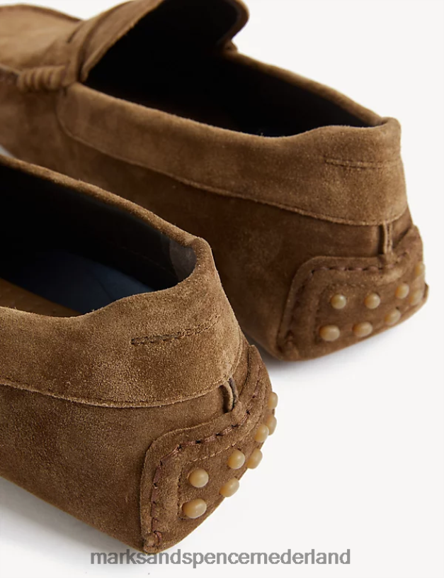 Marks & Spencer Heren suède rijschoenen donkere tint schoenen N8VZP5854