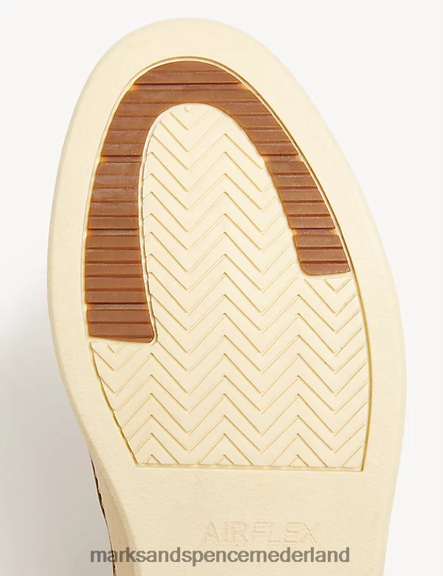 Marks & Spencer Heren Airflex leren instapsneakers bruinen schoenen N8VZP6835