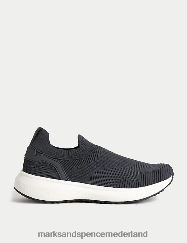 Marks & Spencer Heren instap-sneakers houtskool schoenen N8VZP5137