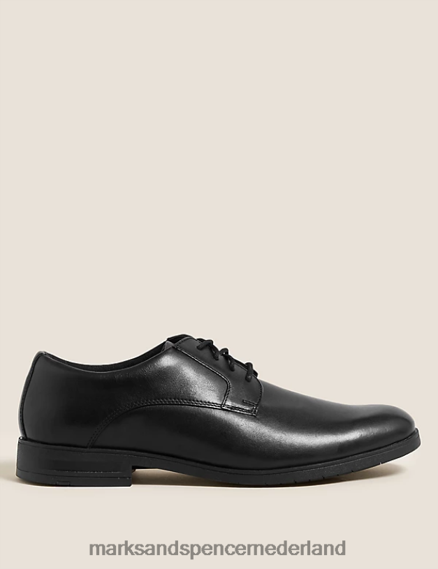 Marks & Spencer Heren Airflex leren derbyschoenen zwart schoenen N8VZP7180