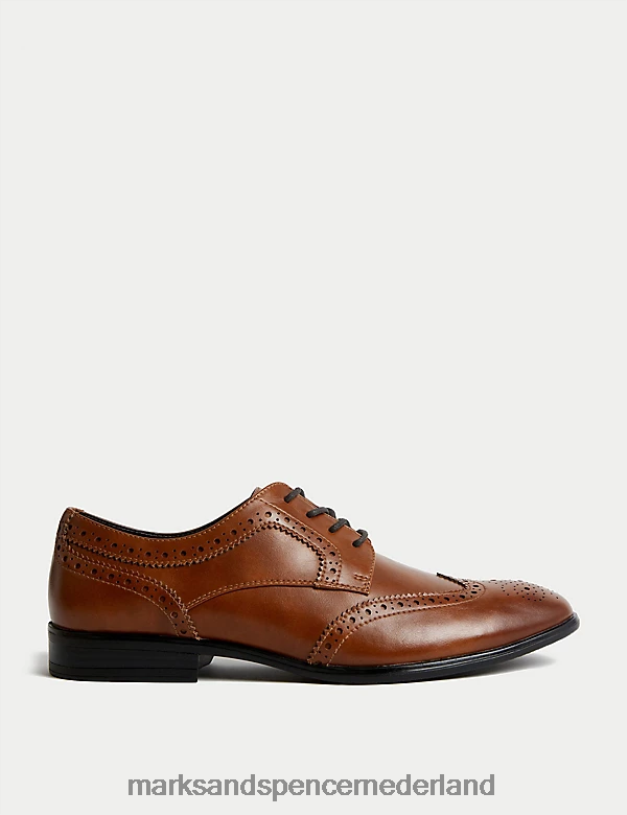 Marks & Spencer Heren Brogues bruinen schoenen N8VZP5953