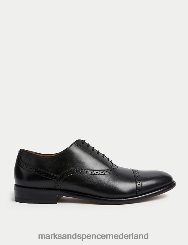 Marks & Spencer Heren leren brogues zwart schoenen N8VZP6067