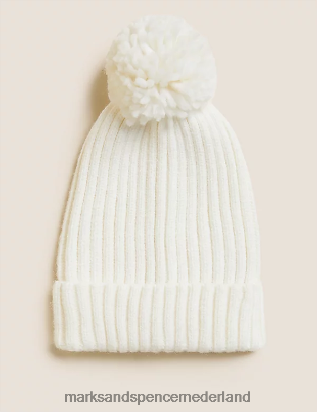 Marks & Spencer kinderen muts lichte crème accessoires N8VZP8706