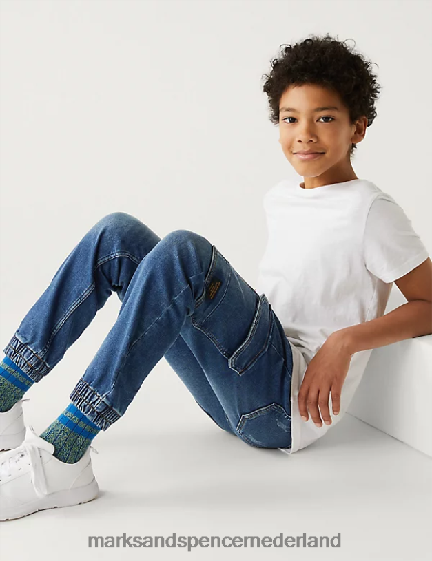 Marks & Spencer kinderen cargo-joggers denim kleding N8VZP8311