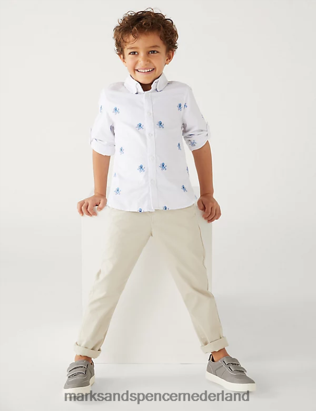 Marks & Spencer kinderen katoenrijke chino's natuurlijk kleding N8VZP8225