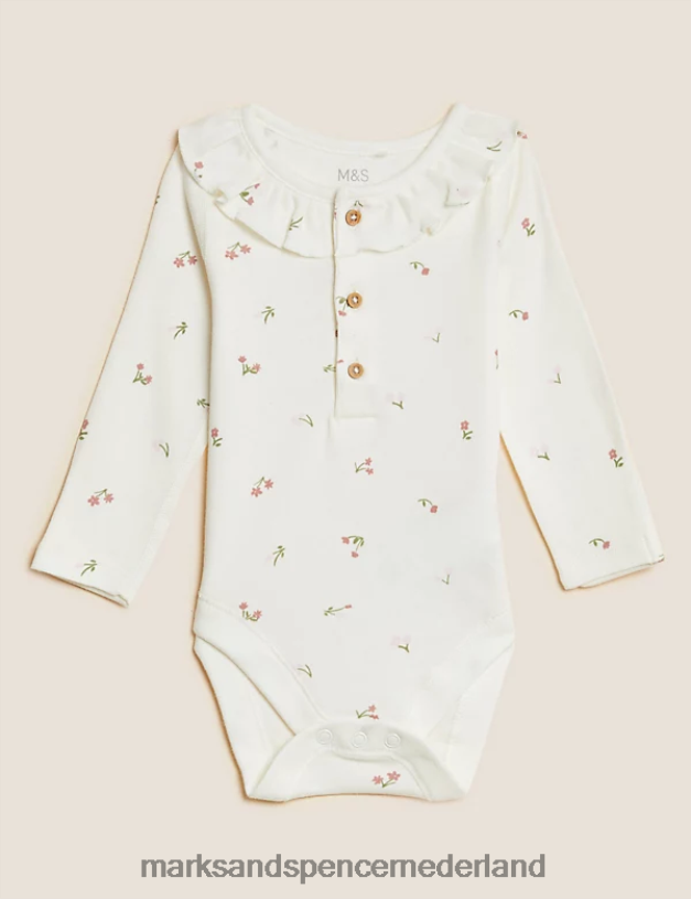Marks & Spencer kinderen 3 stuks puur katoenen bodysuits roze mix kleding N8VZP7601