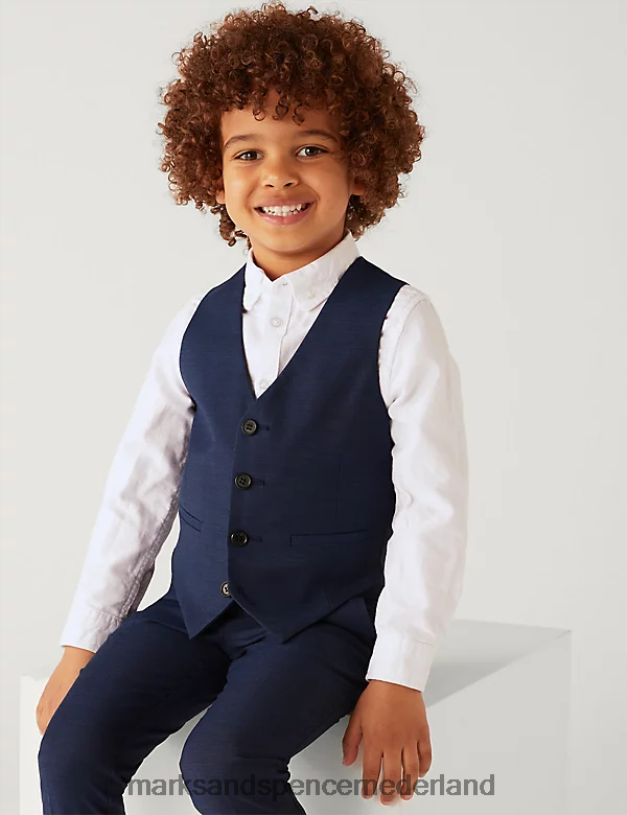 Marks & Spencer kinderen pak vest indigo kleding N8VZP8223