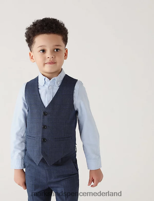 Marks & Spencer kinderen geruit gilet marine kleding N8VZP8115