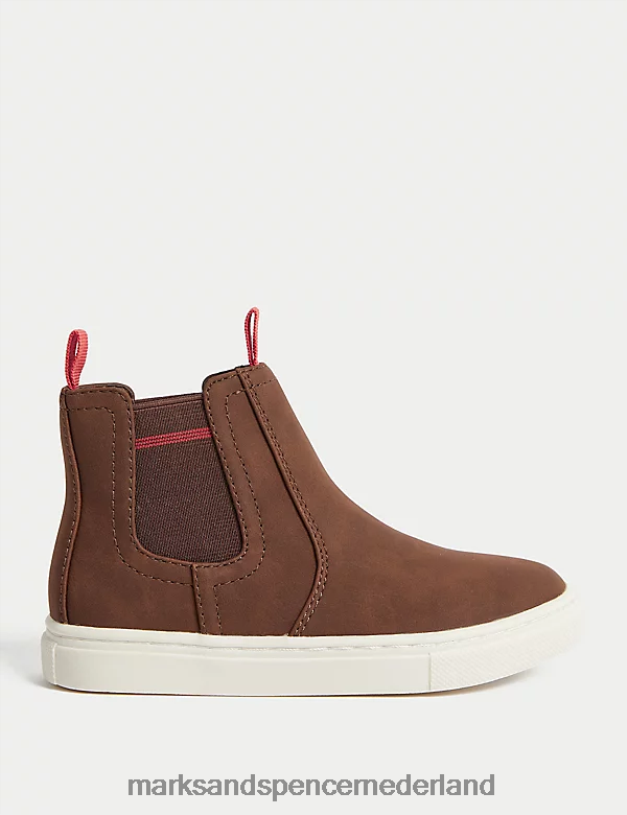 Marks & Spencer kinderen Freshfeet Chelsea-laarzen bruin schoenen N8VZP7936