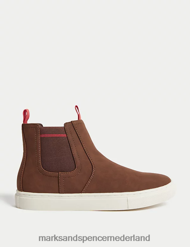 Marks & Spencer kinderen Freshfeet Chelsea-laarzen bruin schoenen N8VZP8222