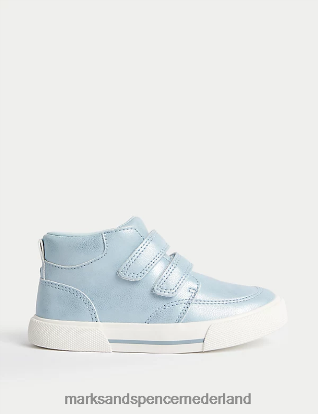 Marks & Spencer kinderen Freshfeet hoge riptape-topjes blauw schoenen N8VZP8408