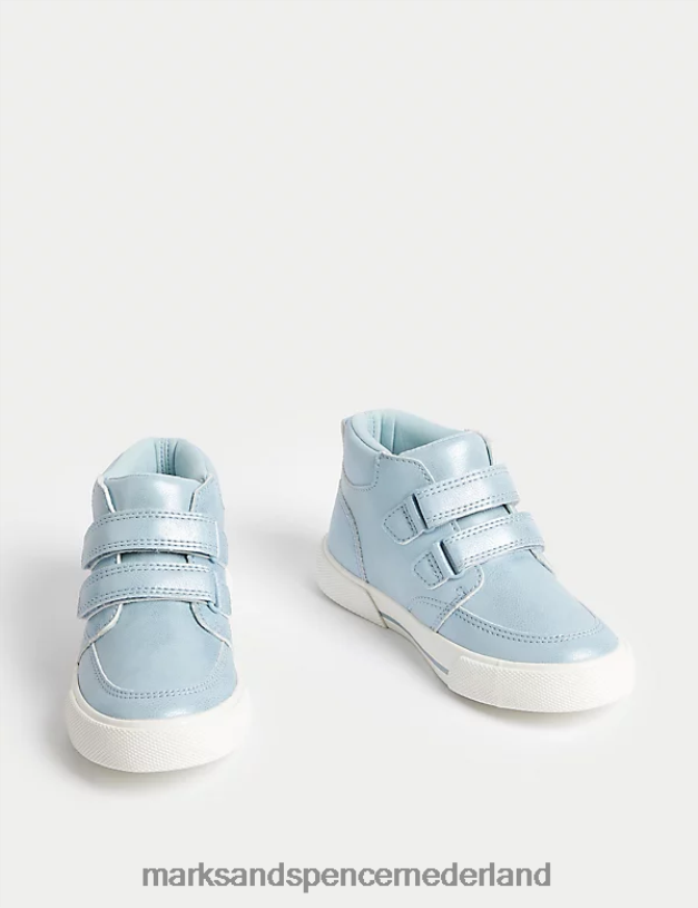 Marks & Spencer kinderen Freshfeet hoge riptape-topjes blauw schoenen N8VZP8408