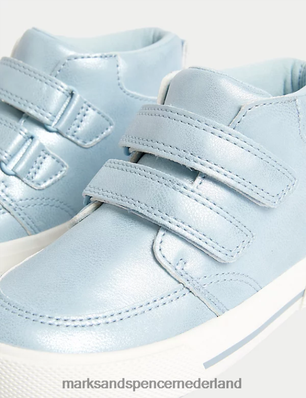 Marks & Spencer kinderen Freshfeet hoge riptape-topjes blauw schoenen N8VZP8408