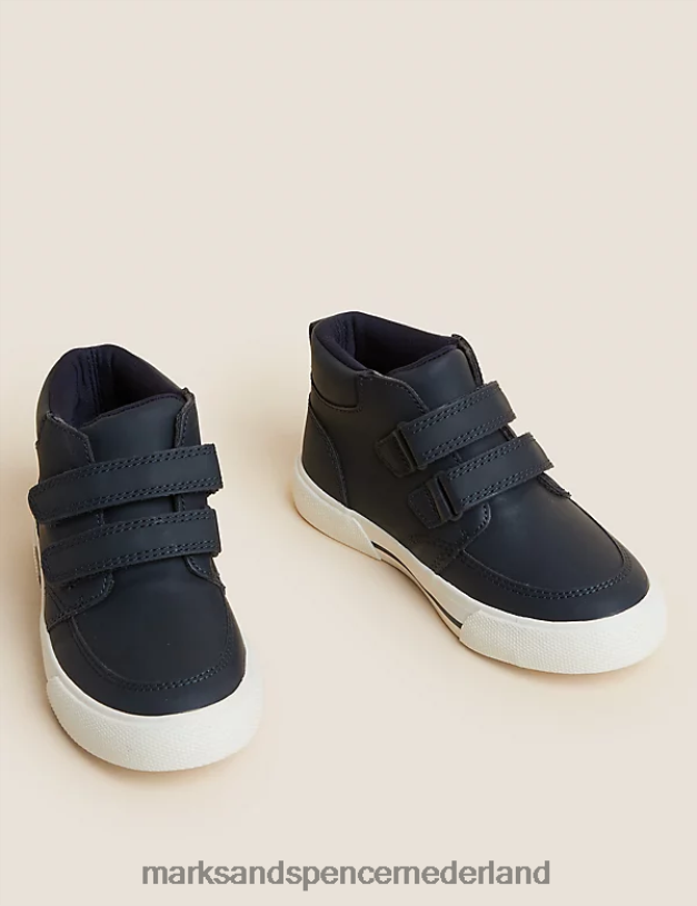 Marks & Spencer kinderen Freshfeet hoge riptape-topjes marine schoenen N8VZP8127