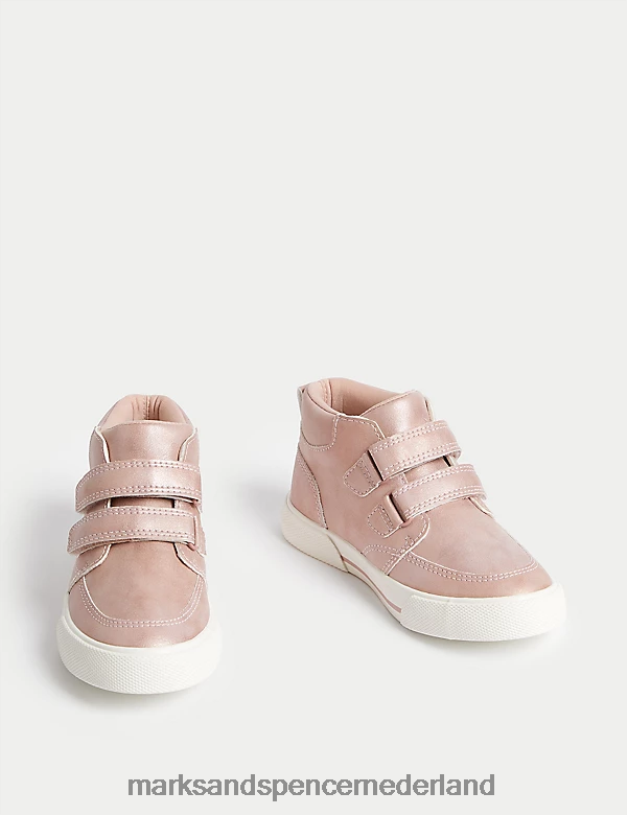 Marks & Spencer kinderen Freshfeet hoge riptape-topjes roze schoenen N8VZP8409