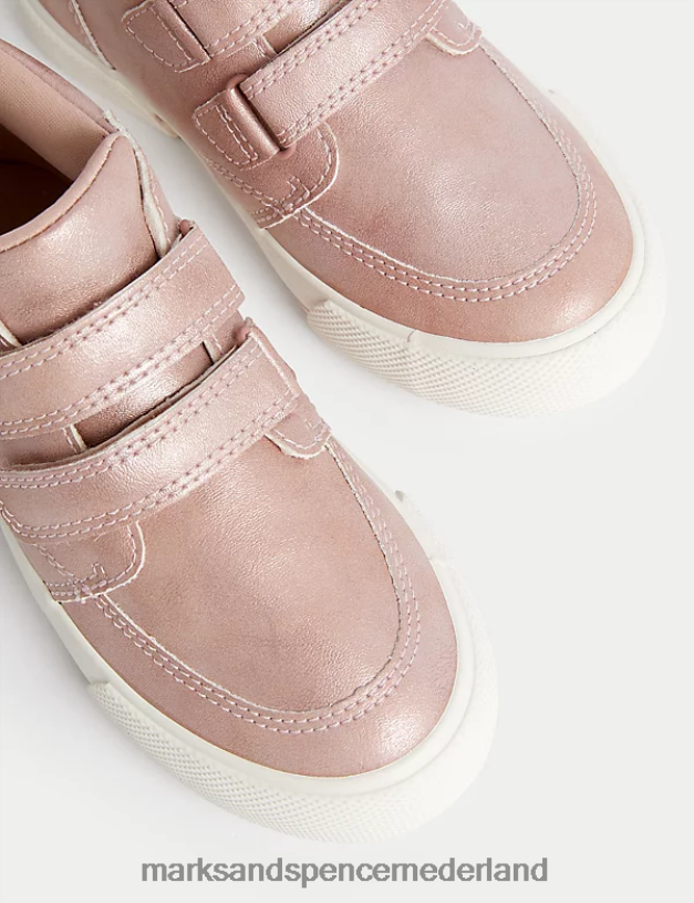 Marks & Spencer kinderen Freshfeet hoge riptape-topjes roze schoenen N8VZP8409