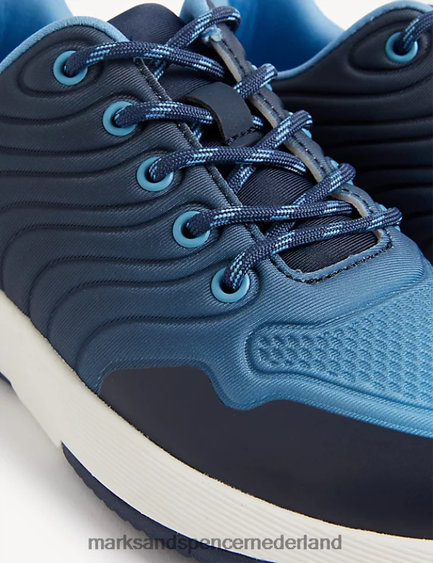 Marks & Spencer kinderen Freshfeet ombre-sneakers blauw mengsel schoenen N8VZP8002