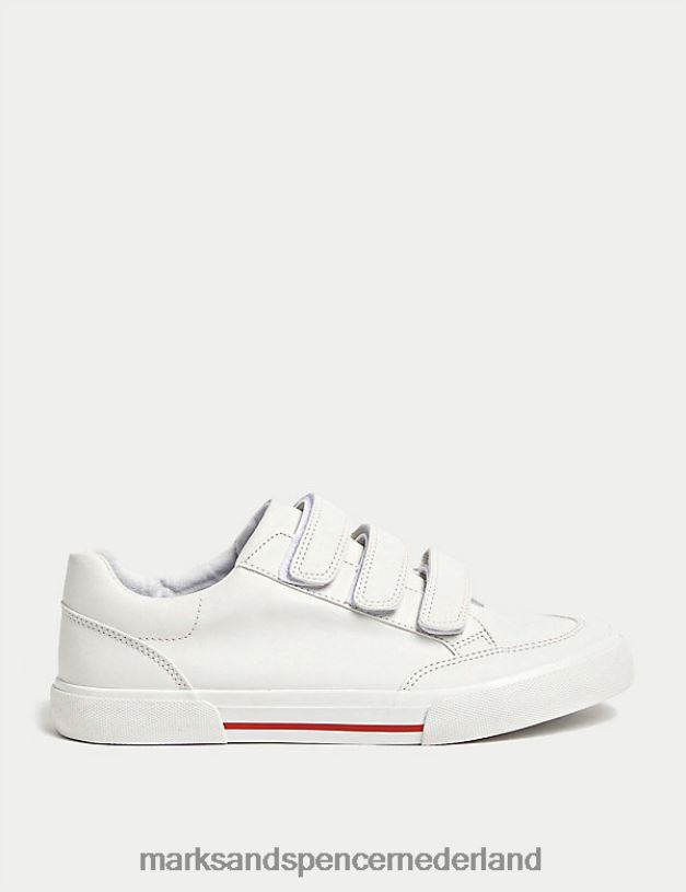 Marks & Spencer kinderen Freshfeet riptape-sneakers wit schoenen N8VZP8550