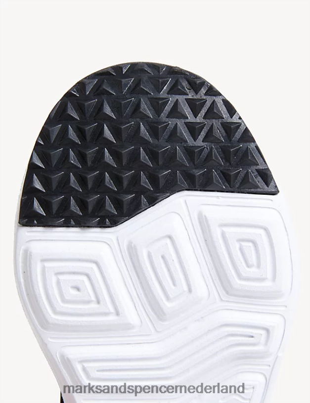 Marks & Spencer kinderen Freshfeet riptape-sportsneakers zwart schoenen N8VZP8832