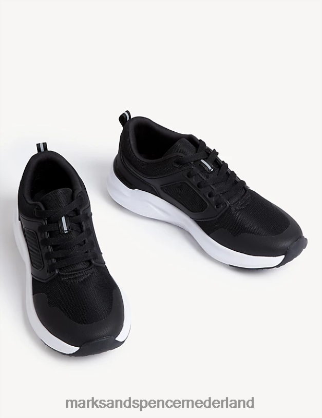 Marks & Spencer kinderen Freshfeet sportschoenen met veters zwart schoenen N8VZP8638