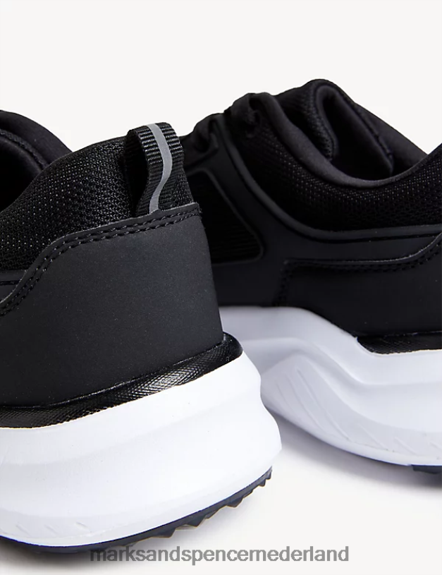 Marks & Spencer kinderen Freshfeet sportschoenen met veters zwart schoenen N8VZP8638