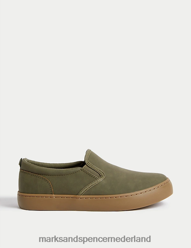 Marks & Spencer kinderen Freshfoot instapschoenen khaki schoenen N8VZP8155