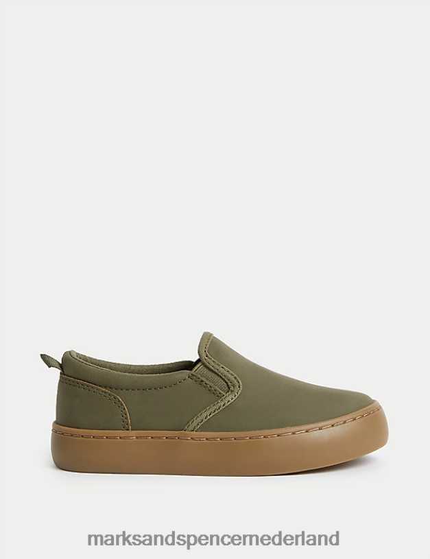 Marks & Spencer kinderen Freshfoot instapschoenen khaki schoenen N8VZP8368