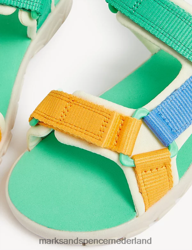 Marks & Spencer kinderen Sandalen met kleurblokken en riptape multi schoenen N8VZP8640