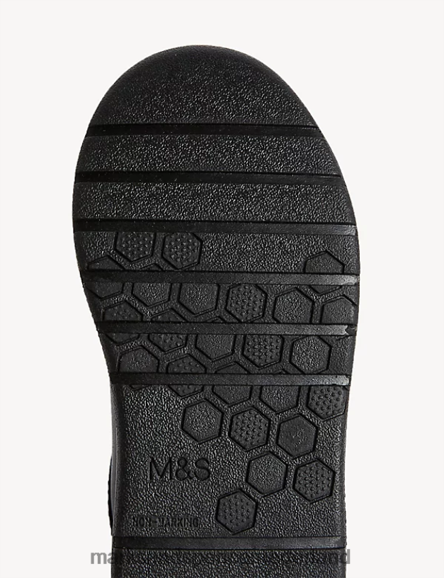 Marks & Spencer kinderen leren schoolschoenen met riptape zwart schoenen N8VZP8508