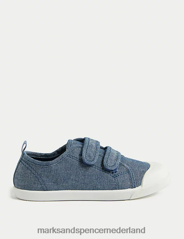 Marks & Spencer kinderen riptape-pompen denim schoenen N8VZP8691