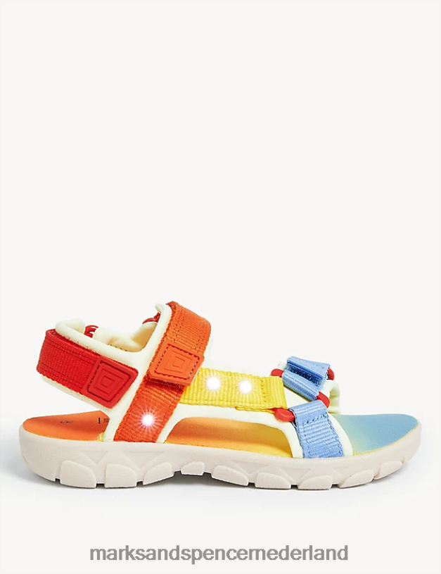 Marks & Spencer kinderen riptape verlichte trekkers multi schoenen N8VZP8402
