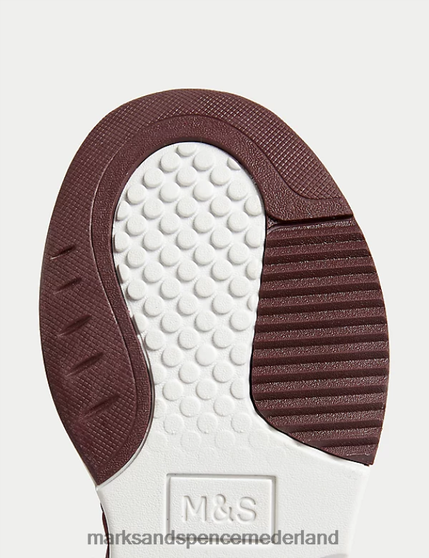 Marks & Spencer kinderen sport trainers rode mix schoenen N8VZP8124