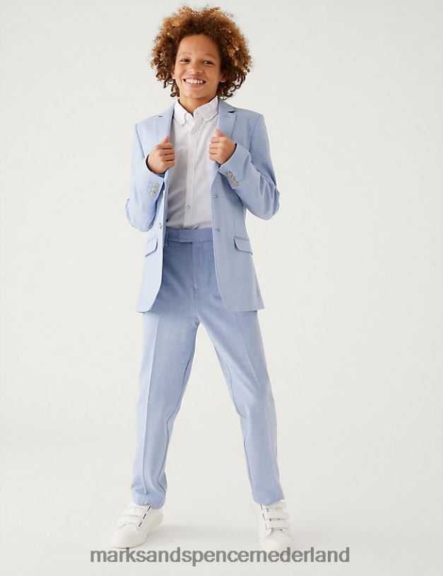 Marks & Spencer kinderen Mini me pantalon met smalle pijpen zacht blauw kleding N8VZP7995