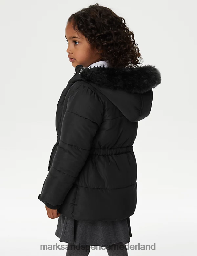 Marks & Spencer kinderen Stormwear parka met capuchon zwart kleding N8VZP9279