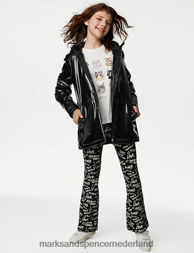 Marks & Spencer kinderen Stormwear vissersjas met capuchon zwart kleding N8VZP9171