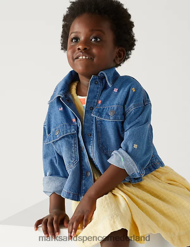 Marks & Spencer kinderen geborduurd jasje denim kleding N8VZP9821