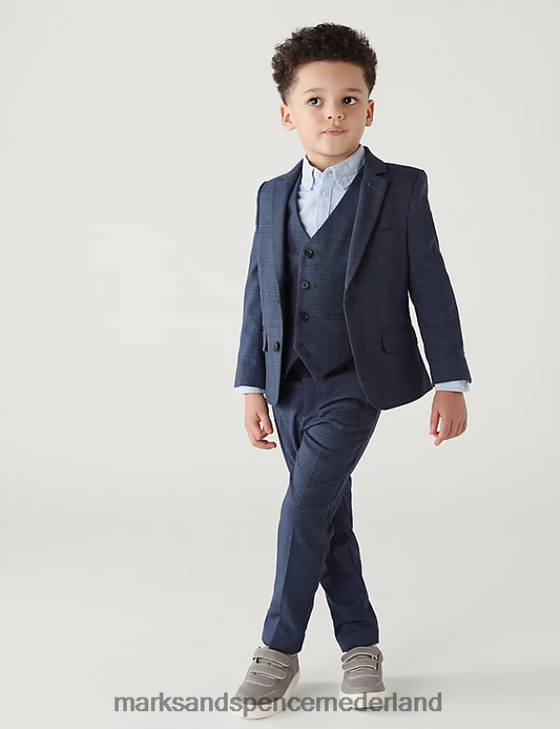 Marks & Spencer kinderen geruit colbert marine kleding N8VZP7984